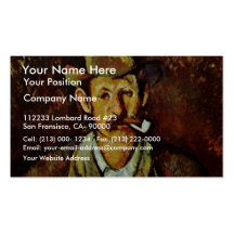 Man With Pipe By Paul Cézanne (Best Quality) Business Card Template