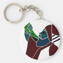 MAN WITH SHOFAR KEYCHAINS