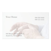 man with sore thumb business card
