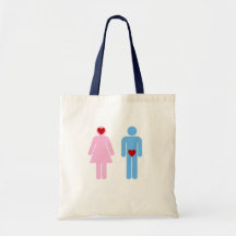 Man Woman Love Humour Tshirt Bags