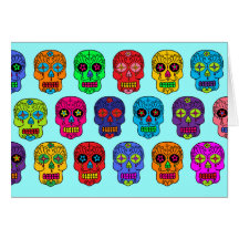 Man & Woman Sugar Skulls Cards