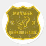 Manager Drinking League Sticker