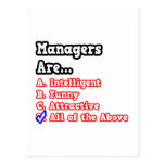 Manager Quiz...Joke Postcard