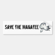 Manatee-EB01 Bumper Stickers