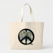 manatee peace canvas bags