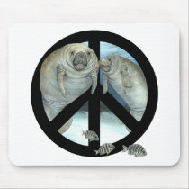 manatee peace mouse pads