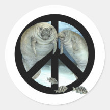 manatee peace sticker