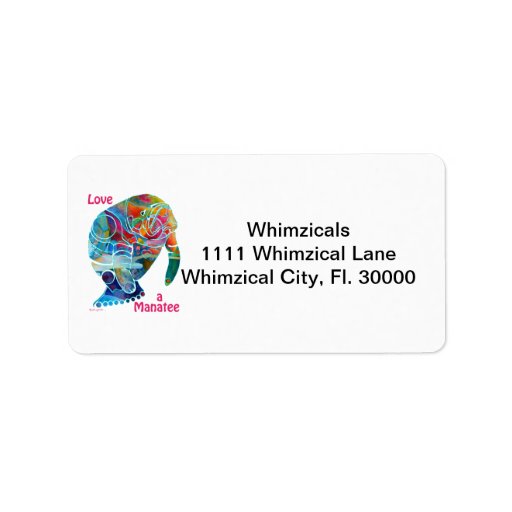 Manatee Return Address Labels