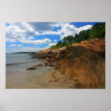 Manchester by the Sea Rocky Beach Poster