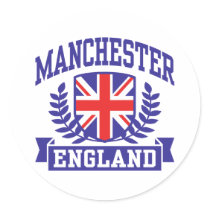 Manchester Round Stickers