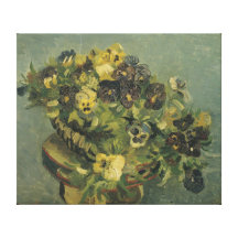 Mand met viooltjes Canvas Gallery Wrapped Canvas