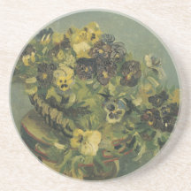 Mand met viooltjes Coaster