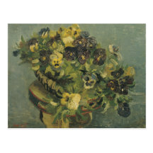 Mand met viooltjes Postcard