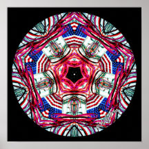 Mandala "4 juillet" poster