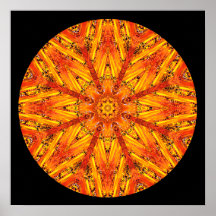 Mandala antique de cristal d'échos posters