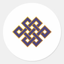 Mandala  Blue Karma Buddhism Eternal Knot Stickers