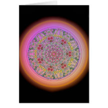 Mandala de fleur - masquez à l'intérieur carte de vœux