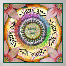 Mandala de gratitude posters