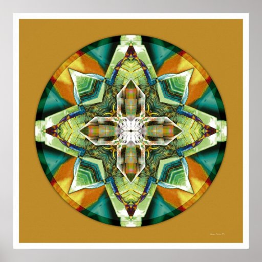 Mandala en cristal 6 affiche