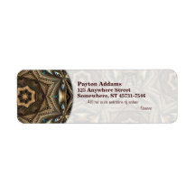Mandala en osier d'étoile • Étiquette d'Avery Étiquette D’adresse Retour