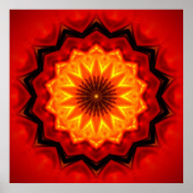 Mandala Fire Poster