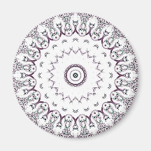 Mandala Fridge Magnet