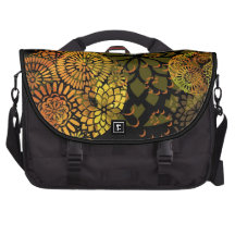 Mandala in Black - Ether Gold/ Laptop Bag