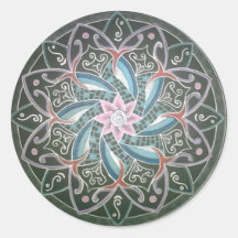 Mandala in den Tiefen des Meeres Runde Sticker