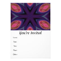 Mandala in Purple and Pink Custom Invitation