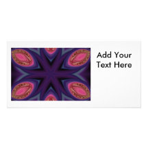 Mandala in Purple and Pink Customized Photo Card