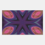 Mandala in Purple and Pink Rectangular Stickers
