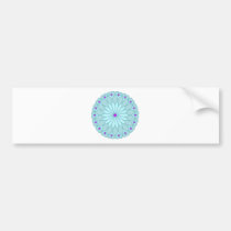 Mandala Inspired Baby Blue Flower bumper stickers
