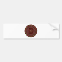 Mandala Inspired Burgundy Wine Flower bumper stickers