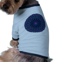 Mandala Inspired Dark Blue Flower Pet Clothes
