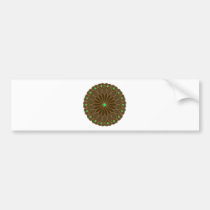 Mandala Inspired Earth Flower bumper stickers