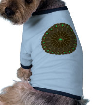 Mandala Inspired Earth Flower Dog Tee Shirt