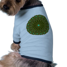 Mandala Inspired Flower Dog Tee Shirt