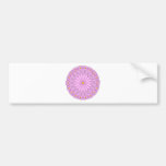 Mandala Inspired Lilac Pink Flower Bumper Sticker