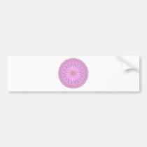Mandala Inspired Lilac Pink Flower bumper stickers