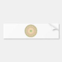 Mandala Inspired Pale Beige Flower bumper stickers