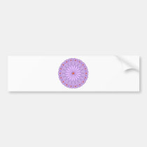 Mandala Inspired Pale Lavender Flower bumper stickers