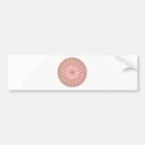 Mandala Inspired Pale Pink Flower bumper stickers