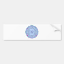 Mandala Inspired Periwinkle Flower bumper stickers