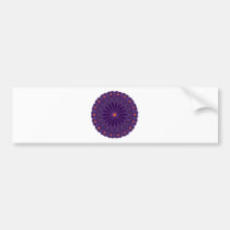 Mandala Inspired Purple Flower bumper stickers