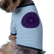 Mandala Inspired Purple Flower Pet T Shirt