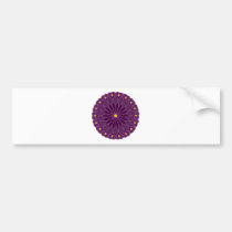 Mandala Inspired Violet Flower bumper stickers