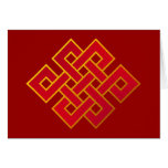 Mandala Karma Buddhism Eternal Knot Greeting Card