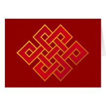 Mandala Karma Buddhism Eternal Knot Greeting Card