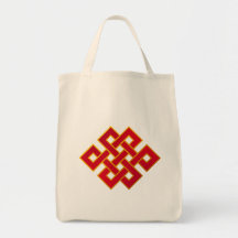 Mandala Karma Buddhism Eternal Knot Tote Bags