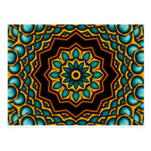 Mandala motif cartes postales